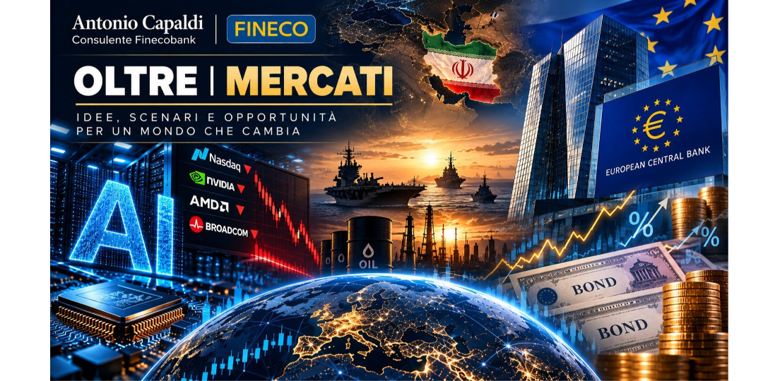 Rappresentazione visiva dell'articolo: Azioni e obbligazioni tra AI, tassi e geopolitica: nuovi equilibri sui mercati