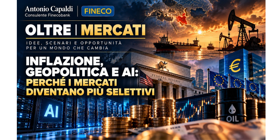 Rappresentazione visiva dell'articolo: Inflazione, geopolitica e AI: perché i mercati diventano più selettivi